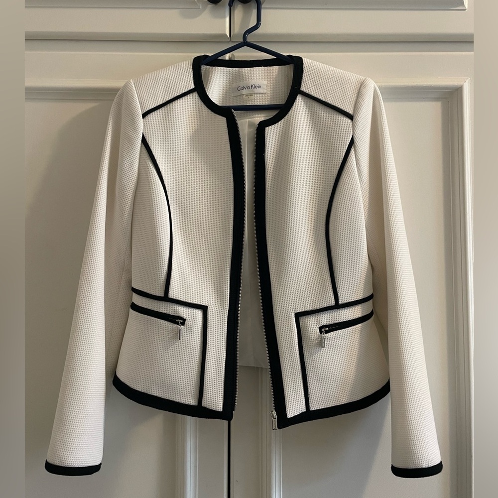 Calvin Klein Women's White Jacket